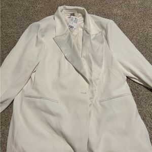 Zara Classic White Blazer